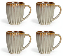 Cosy & Trendy Astera Pearl 16-teiliges Geschirrset für 4 Personen – 4 Speiseteller, 4 Frühstücksteller, 4 Schüsseln und 4 Becher