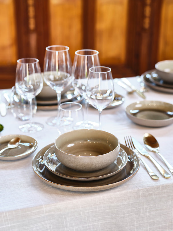 Cosy & Trendy Geschirrset Forest - 12-teilig / 4 Personen - 4 Speiseteller, 4 Suppenschalen und 4 Dessertteller