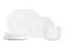 Cosy & Trendy Geschirrset Moon White 12-teilig / 4 Personen - 4 Dinner-Teller, 4 Frühstücksteller und 4 Schalen