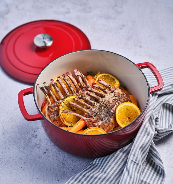 Cosy & Trendy Bräter Fontestic Traditionelle rote aus Gusseisen Ø 28 cm / 6.8 Liter – emailliert