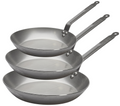 De Buyer Bratpfannenset Lyonnaise Carbone Plus 3-teilig - Stahlblech - ø 20, 24 & 28 cm - ohne Antihaftbeschichtung