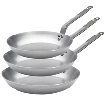 De Buyer Bratpfannenset Mineral B Element 3-teilig - ø 20, 24 & 28 cm - ohne Antihaftbeschichtung