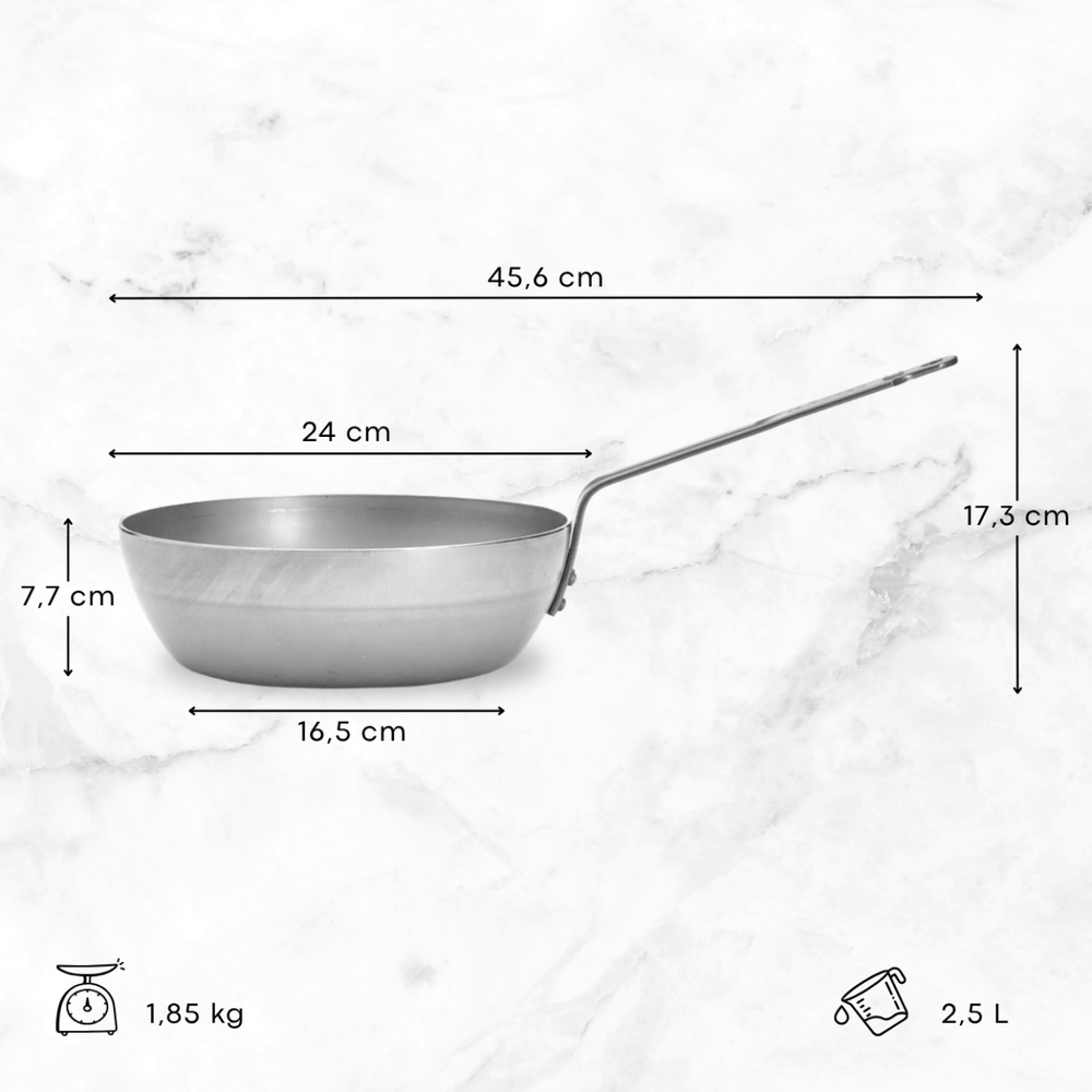 De Buyer Bratpfanne Mineral B - ø 28 cm / 4 Liter - ohne Antihaftbeschichtung