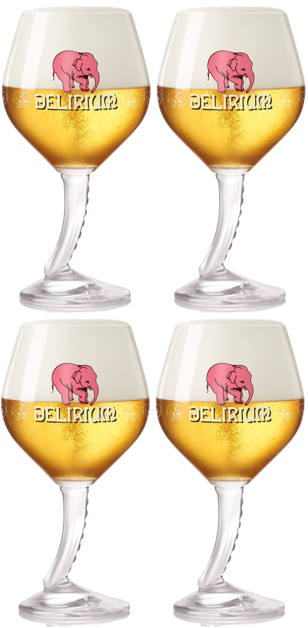 Delirium Biergläser mit Fuß 330 ml - 4 Stück