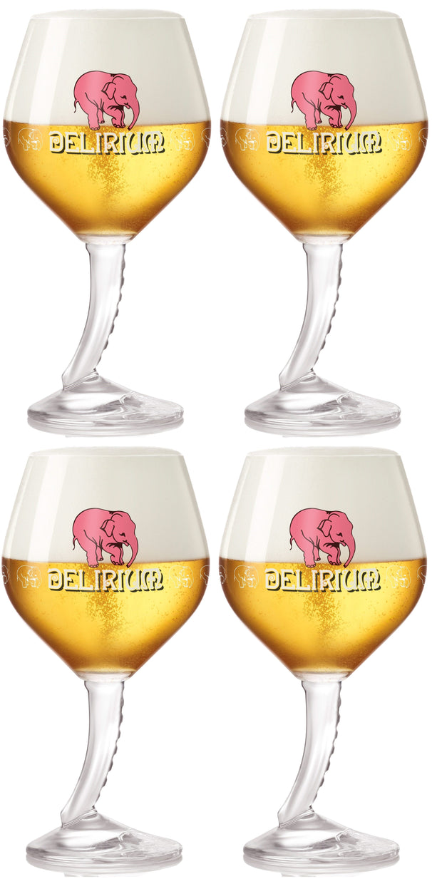 Delirium Biergläser mit Fuß 330 ml - 4 Stück
