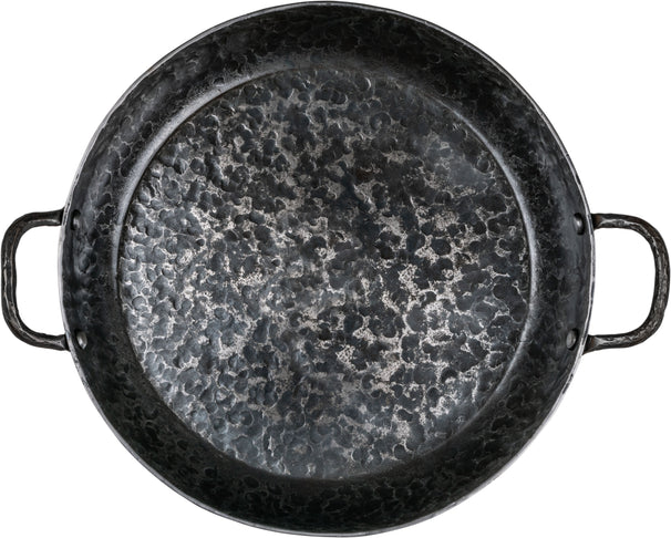 Forged Bratpfanne Carbonstahl mit zwei Griffen Ø 28 cm – geeignet für alle Wärmequellen – geeignet für BBQ