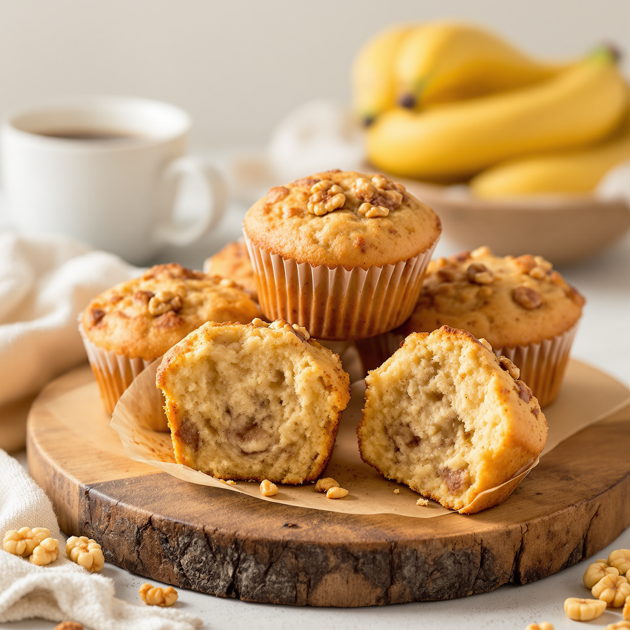 Gesunde Muffins mit Banane, Datteln und einer Prise Zimt