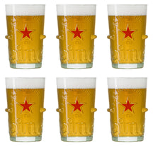 Heineken Biergläser Glas 250 ml Transparent - 6er Set - spülmaschinenfest