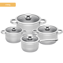 Sola Furore Topfset – Edelstahl – Stieltopf ø 16, 18, 20 cm &amp; Stielkasserolle ø 16 cm – Induktionsgeeignet – 4-teilig