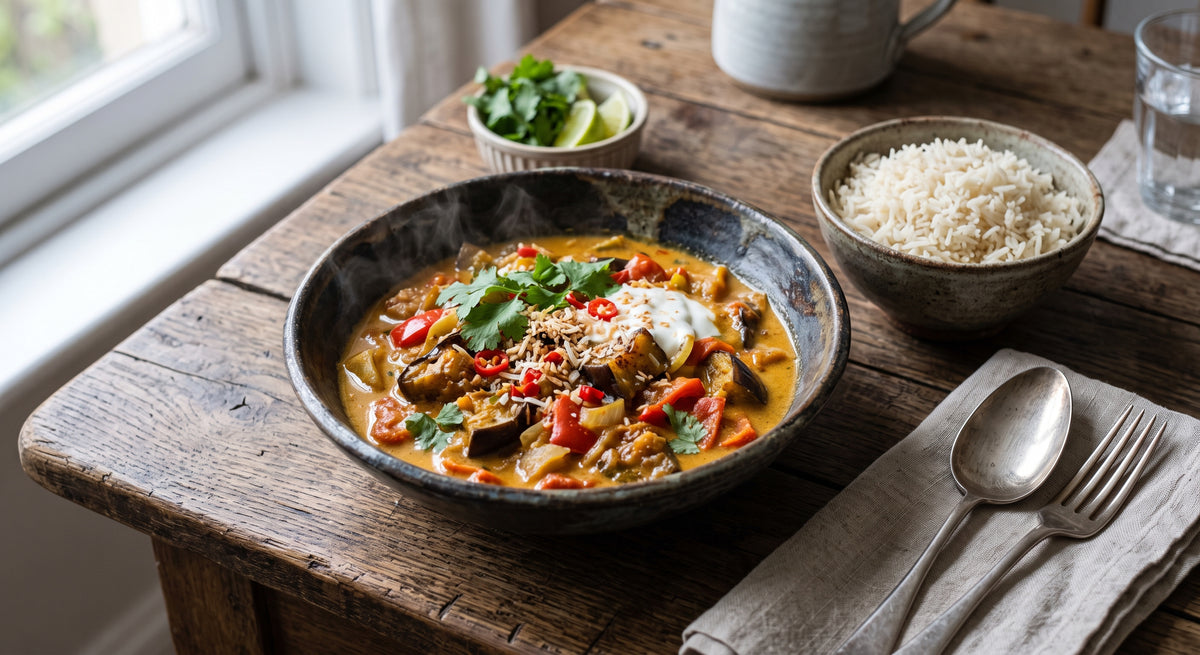 Cremig, würzig und herzhaftes vegetarisches Comfort Food.