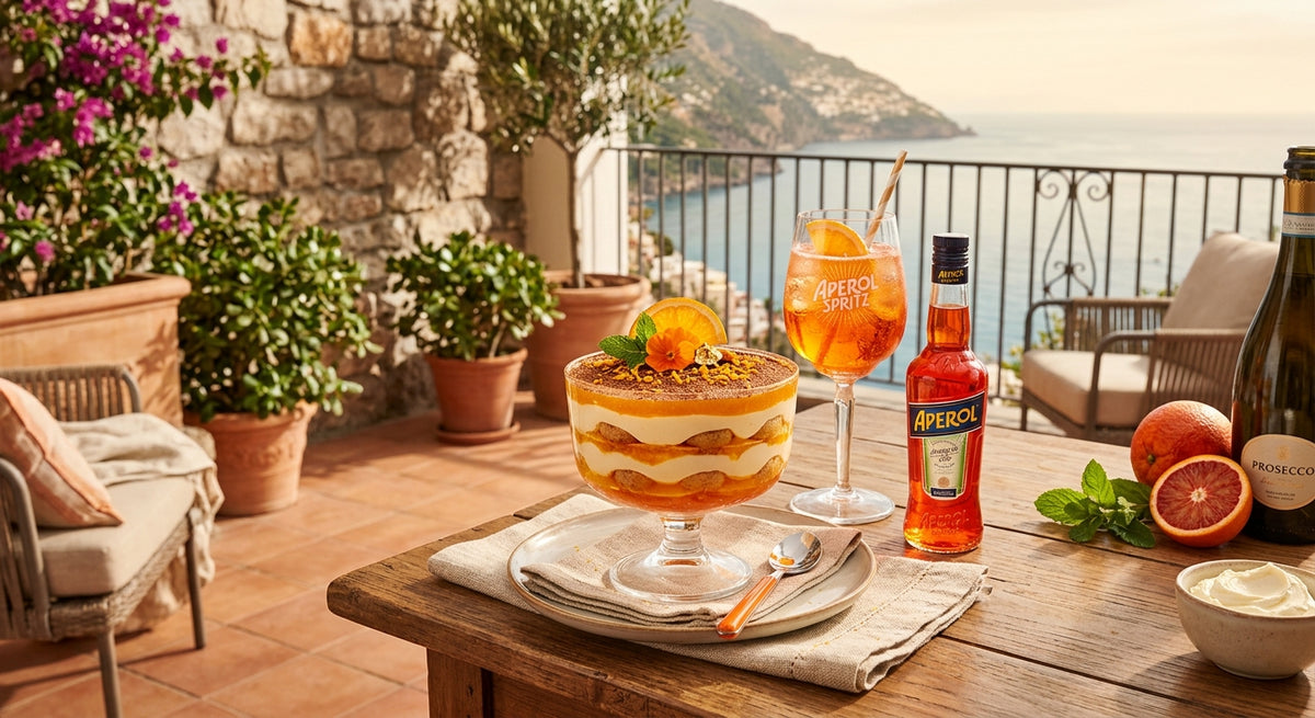 Frisches Sommerdessert mit Aperol