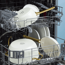 GreenPan Topfset Padova Reserve Cremeweiß 6-teiliges – Keramik-Antihaftbeschichtung – Kochtopf ø 24 cm, Stielkasserolle ø 18, 20 cm, Bratpfanne ø 20, 28 cm und Sauteuse ø 24 cm