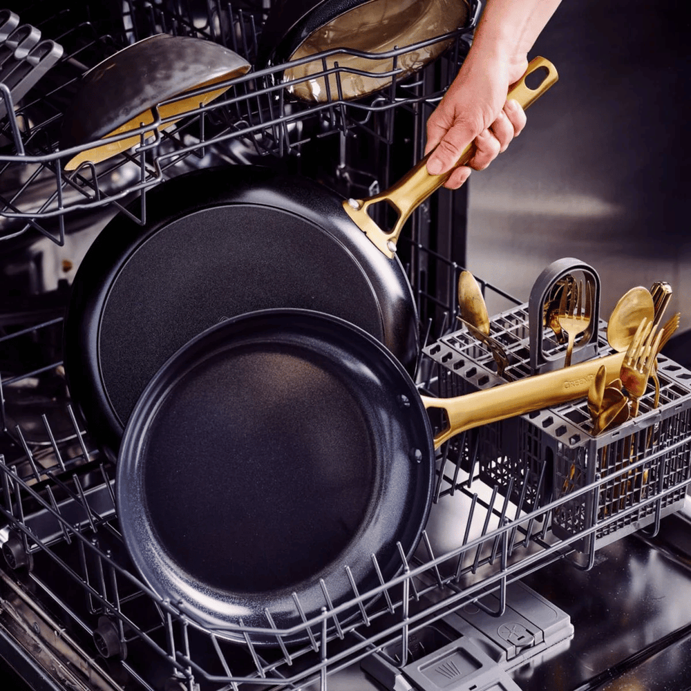 GreenPan Topfset Padova Reserve Schwarz 6-teiliges – Keramik-Antihaftbeschichtung – Kochtopf ø 24 cm, Stielkasserolle ø 18, 20 cm, Bratpfanne ø 20, 28 cm und Sauteuse ø 24 cm
