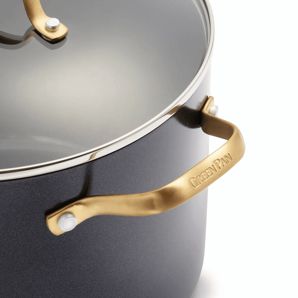 GreenPan Topfset Padova Reserve Schwarz 6-teiliges – Keramik-Antihaftbeschichtung – Kochtopf ø 24 cm, Stielkasserolle ø 18, 20 cm, Bratpfanne ø 20, 28 cm und Sauteuse ø 24 cm