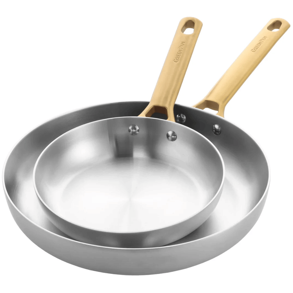GreenPan Bratpfannenset Padova Reserve 2-teilig Triply Edelstahl - Bratpfanne ø 20 & 28 cm