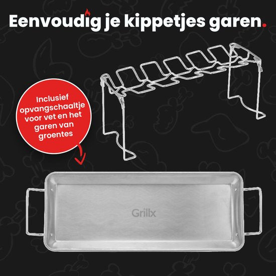 GrillX BBQ Hähnchenflügelhalter
