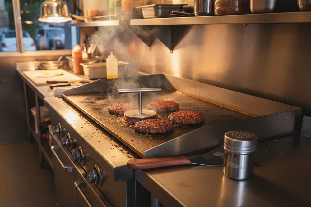 Cookinglife Grill Smashburger Presse / Hamburgerpresse - Premium - Edelstahl - ø 12 cm