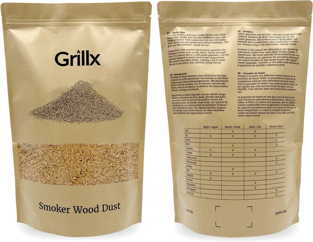 Grillx Räuchmotte Apfel - Für Kalträuchern - 3 Liter