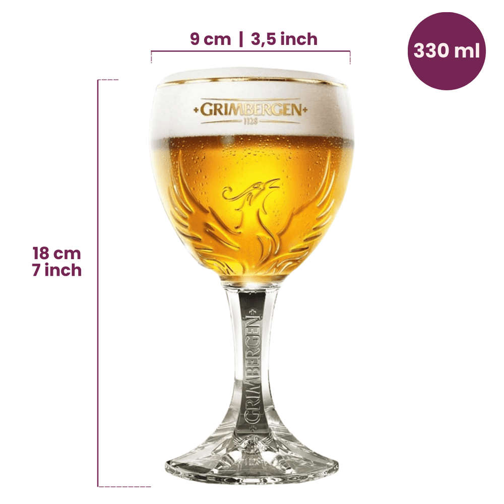 Grimbergen Biergläser mit Fuß 330 ml - 6 Stück