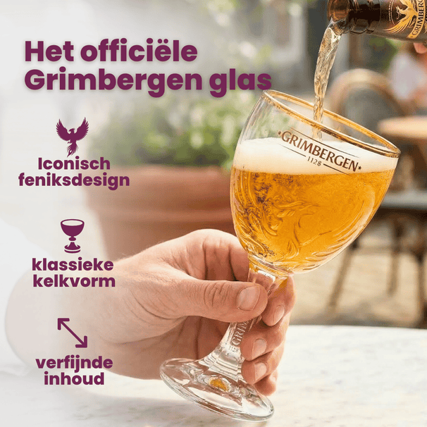 Grimbergen Biergläser mit Fuß 330 ml - 6 Stück