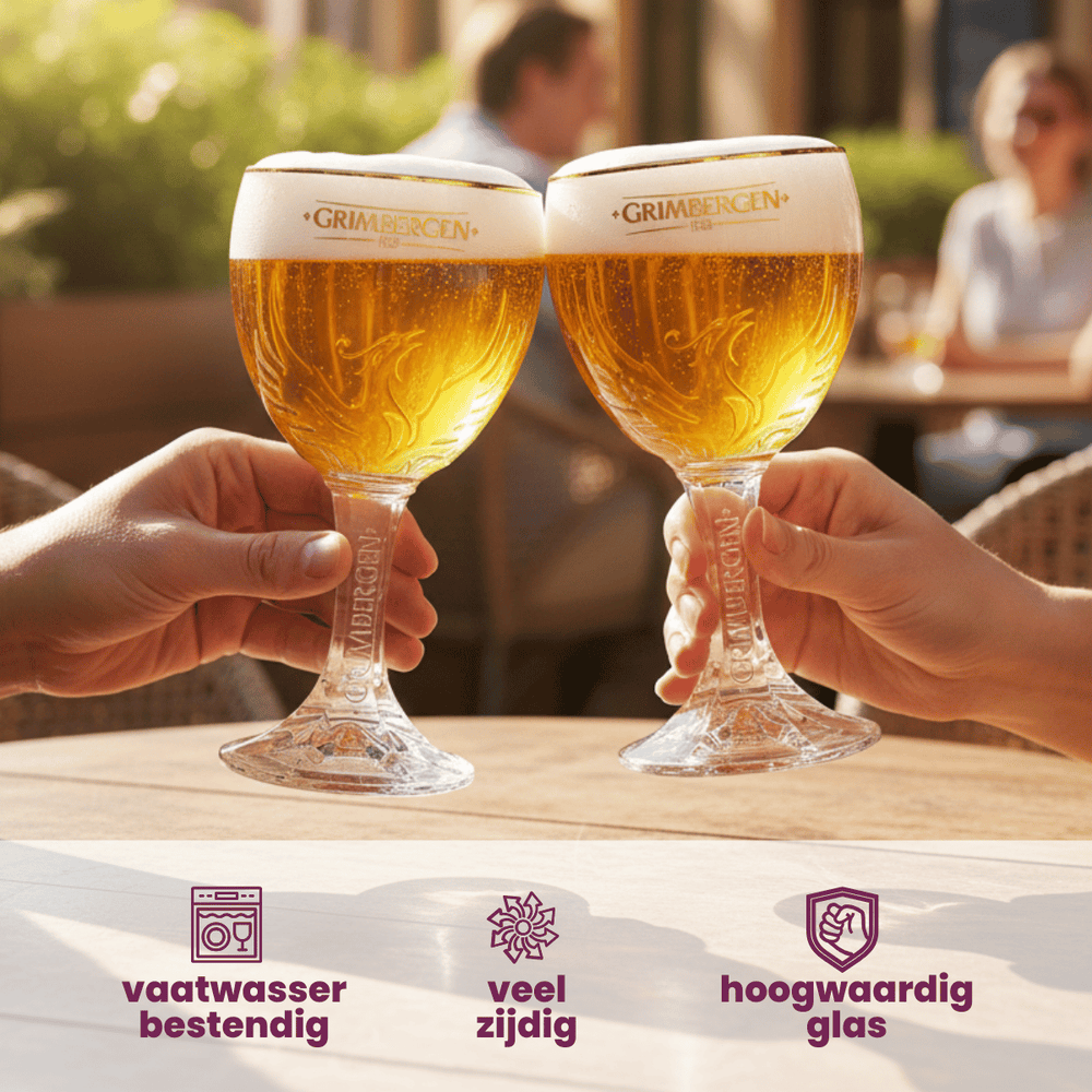 Grimbergen Biergläser mit Fuß 250 ml - 6 Stück