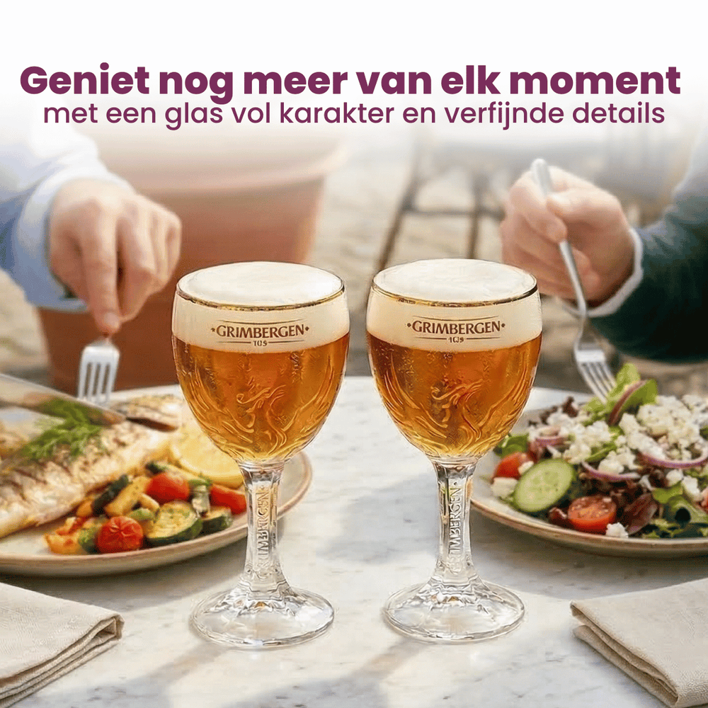 Grimbergen Biergläser mit Fuß 250 ml - 6 Stück