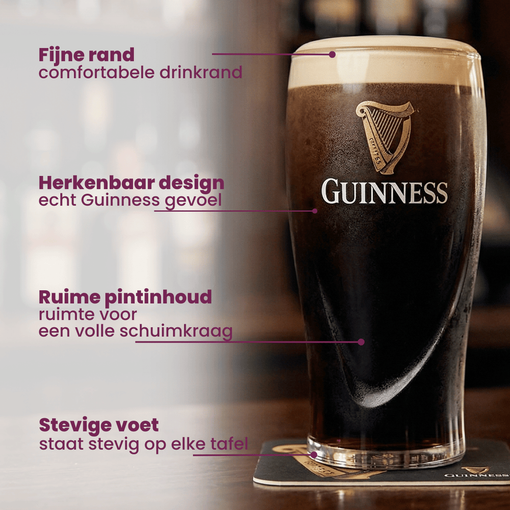 Guinness Biergläser Pint 500 ml - 2 Stück