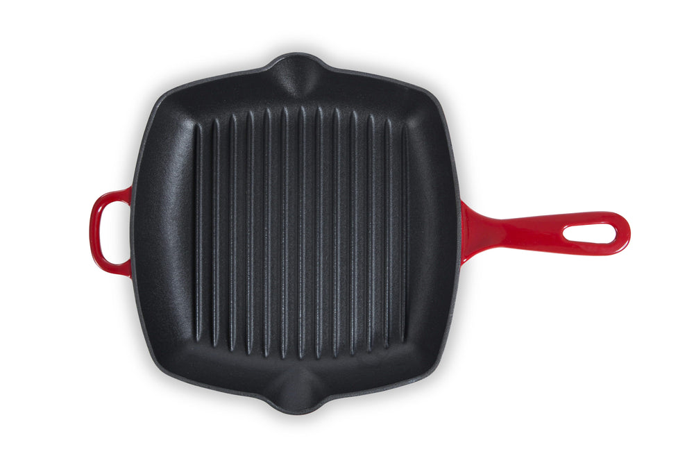 BK Grillpfanne Bourgogne Chili Red Gusseisen 26 x 26 cm - emaillierte Antihaftbeschichtung