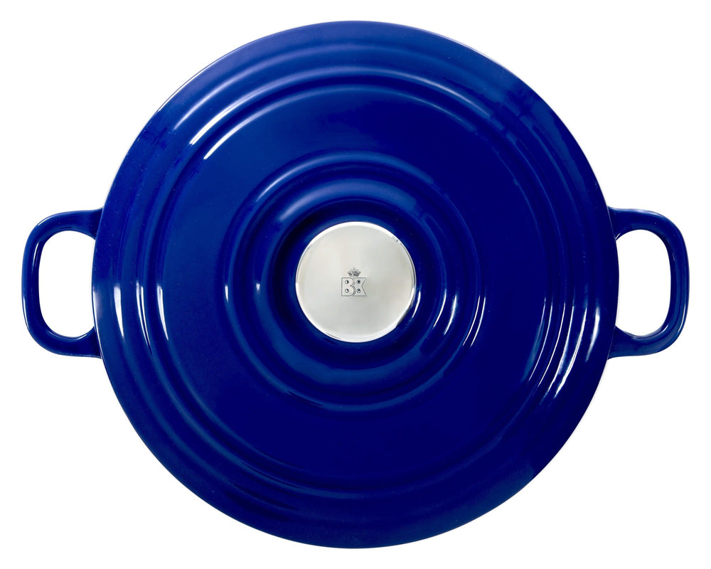 BK Braadpan Bourgogne Royal Blue Gietijzer ø 28 cm / 6.7 Liter - bovenaanzicht