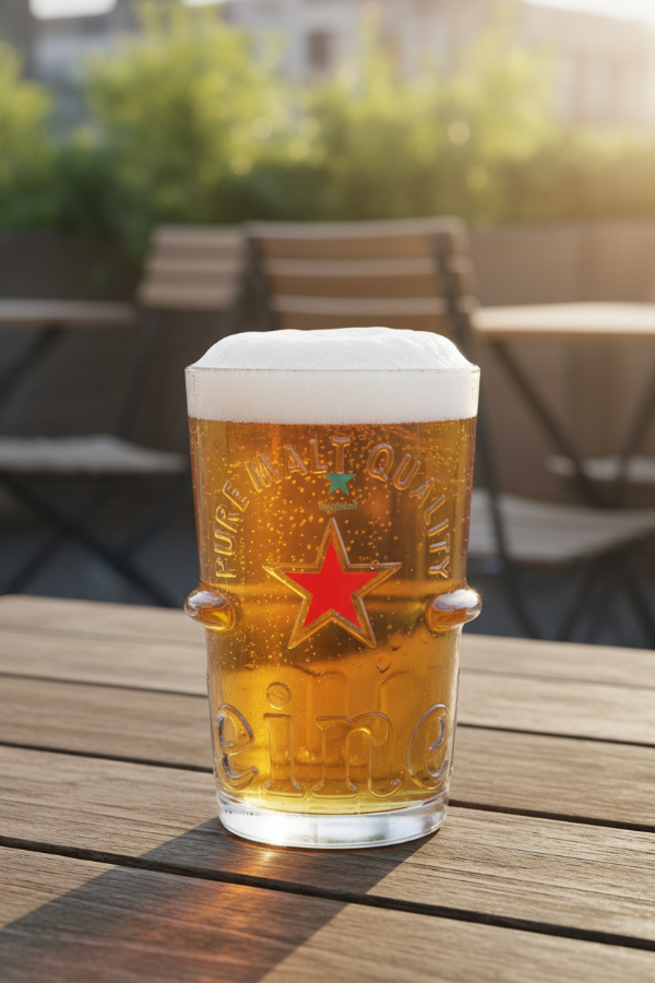 Heineken Biergläser Glas 250 ml Transparent - 6er Set - spülmaschinenfest
