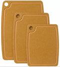 Hendi Schneidebrett-Set Rutschfest - Spülmaschinenfest - Holzfaser Braun - 3-teilig