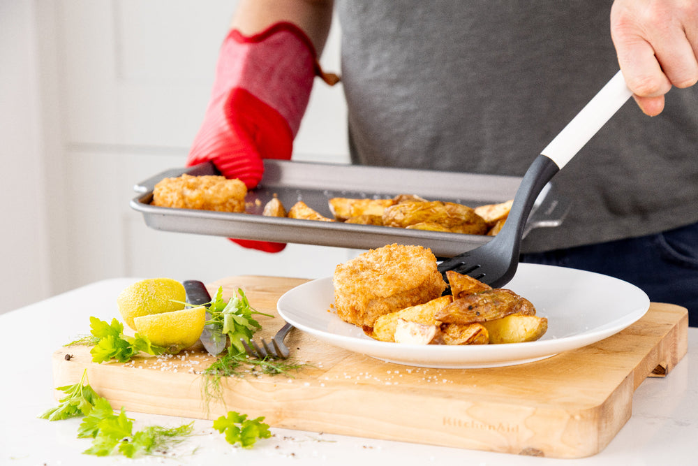 KitchenAid Pfannenwender Classic Porzellanweiß Kunststoff 34 cm - Pfannen-Spatel