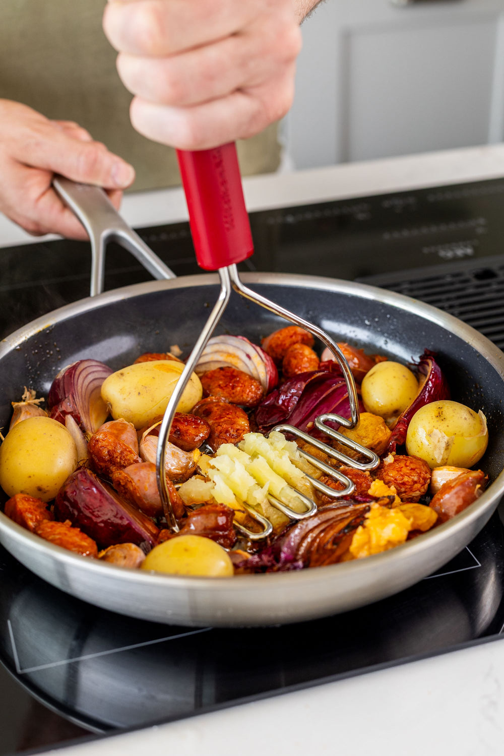 KitchenAid Kartoffelstampfer Classic Kaiserrot Kunststoff 25,5cm - Püree