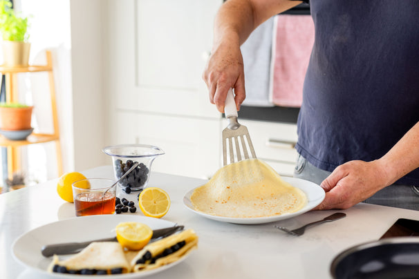 KitchenAid Pfannenwender Classic Porzellanweiß Edelstahl 31,5 cm - Pfanne Crêpes Fisch