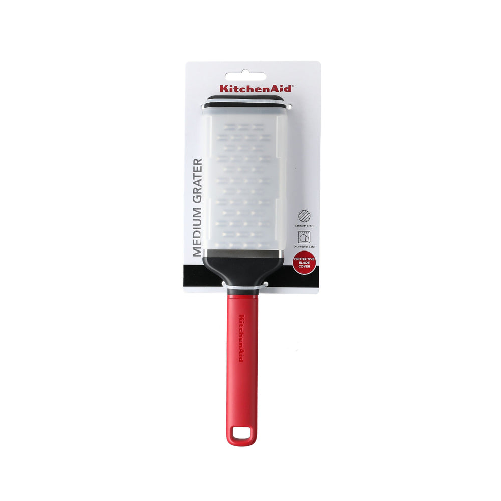 KitchenAid Reibe Classic Kaiserrot Kunststoff + Edelstahl 30cm - Käsereibe