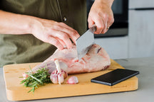 KitchenAid Hackmesser Gourmet Edelstahl 15 cm Schwarz/Silber - Spülmaschinenfest