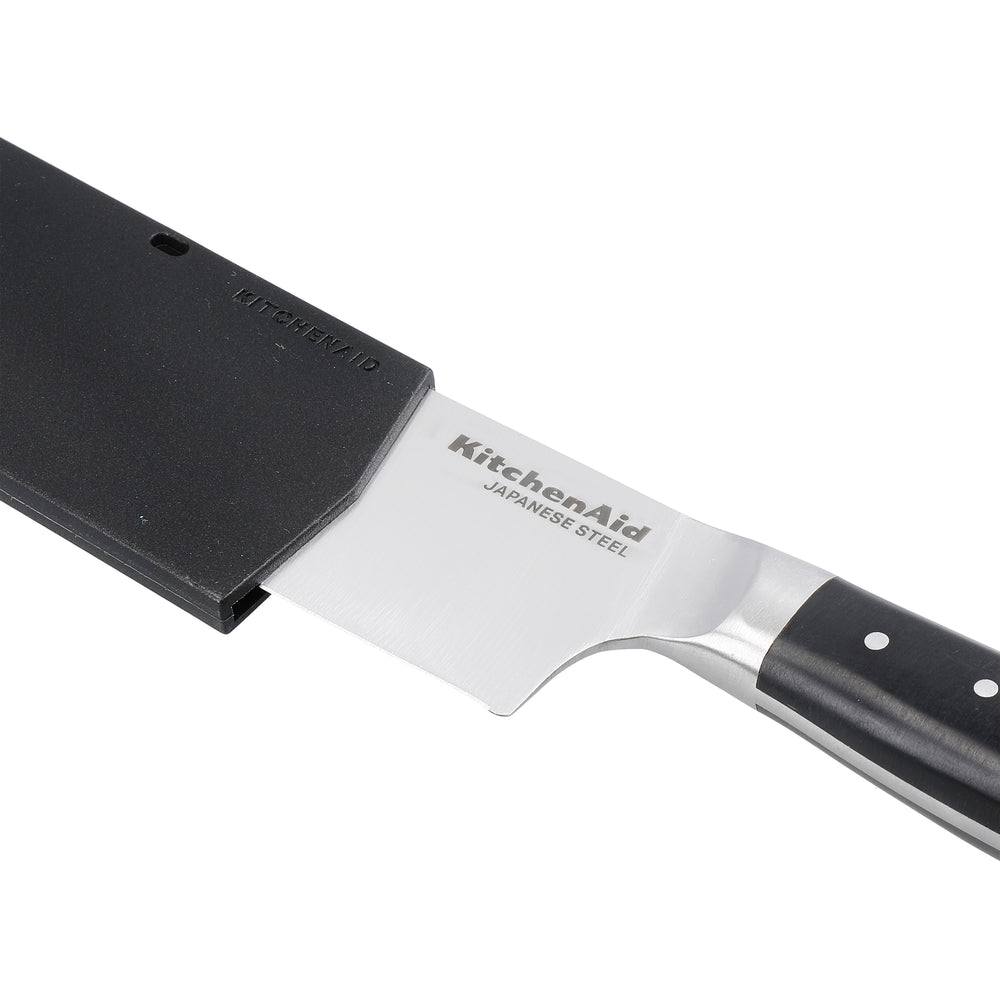 KitchenAid Kochmesser Gourmet Edelstahl 20 cm Schwarz/Silber - mit Messerschutz