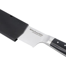KitchenAid Kochmesser Gourmet Edelstahl 20 cm Schwarz/Silber - mit Messerschutz