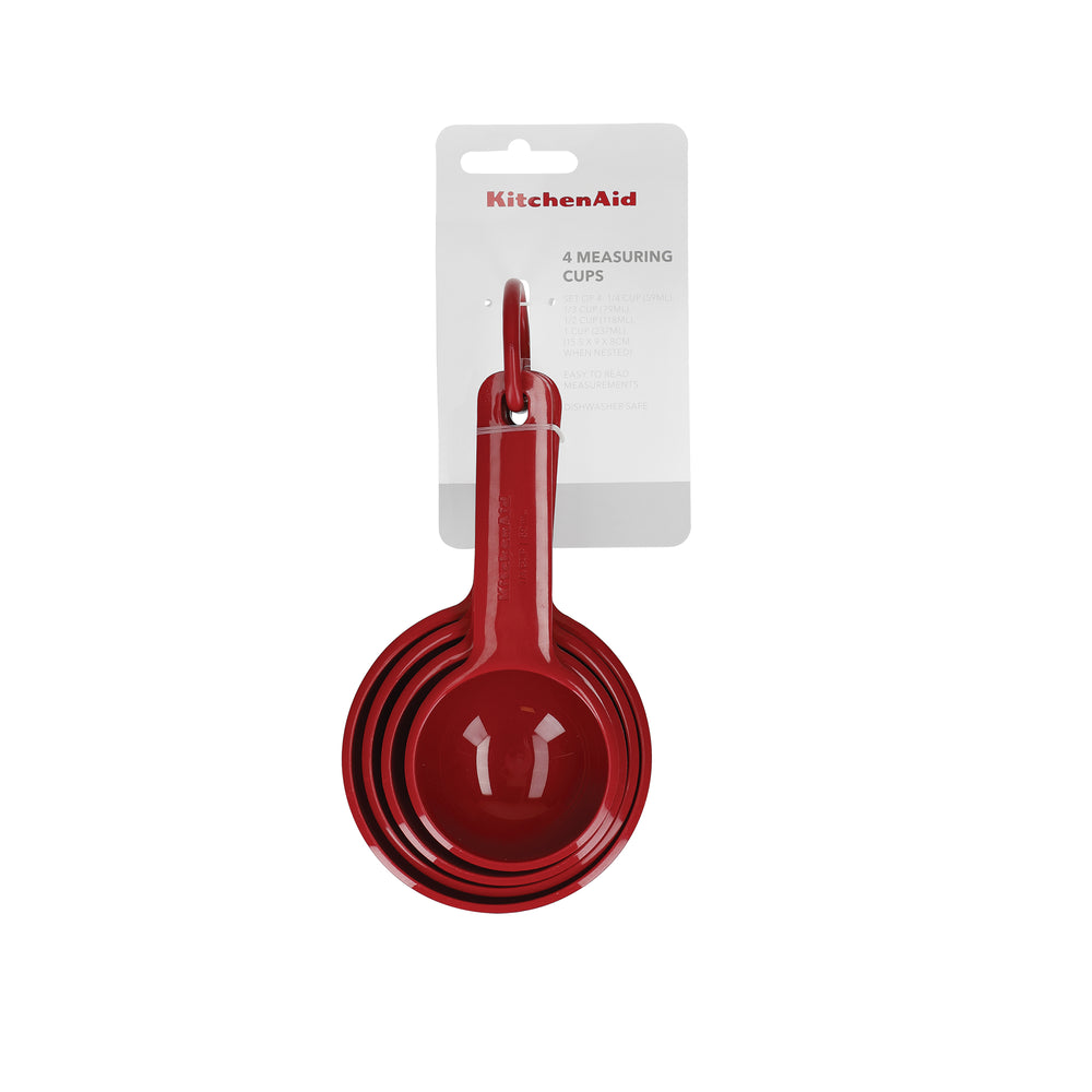 KitchenAid Maßlöffel-Set Core Kaiserrot Kunststoff 4-teilig - 237/118/79/59 ml