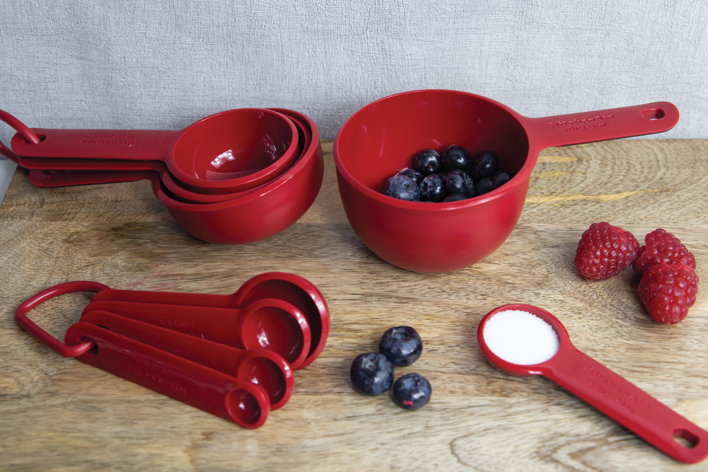 KitchenAid Maßlöffel-Set Core Kaiserrot Kunststoff 4-teilig - 237/118/79/59 ml