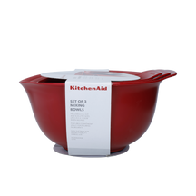 KitchenAid Rühr-/Mischschüssel Core Kunststoff Kaiserrot 2,4/3,3/4,3L - 3er-Set
