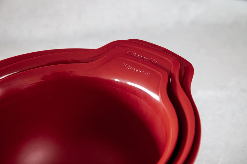 KitchenAid Rühr-/Mischschüssel Core Kunststoff Kaiserrot 2,4/3,3/4,3L - 3er-Set