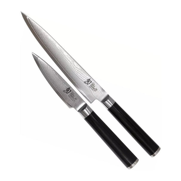 Kai Shun Classic Messerset - 32-lagiger Damaststahl - (Büromesser + Universalmesser) 2-teilig - DMS-210