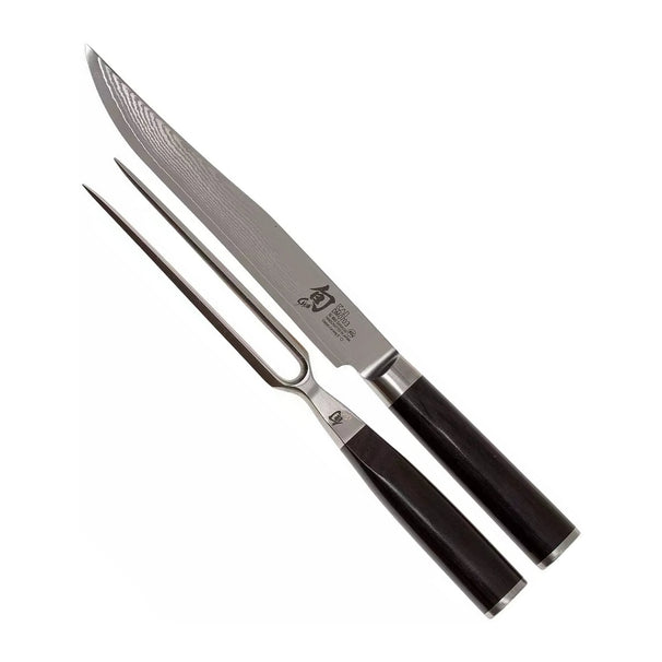 Kai Shun Classic Tranchierset - 32-lagiger Damaststahl - (Tranchiermesser + Tranchiergabel) - 2-teilig - DMS-200