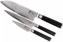 Kai Shun Classic Messerset - 32-lagiger Damaststahl - (Büromesser + Universalmesser + Santokumesser) 3-teilig - DMS-310