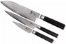 Kai Shun Classic Messerset - 32-lagiger Damaststahl - (Büromesser + Universalmesser + Santokumesser) 3-teilig - DMS-310