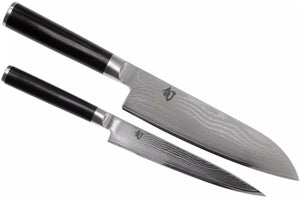 Kai Shun Classic Messerset – 32 Lagen Damaszenerstahl – (Universalmesser + Santokumesser) 2-teilig – DMS-230