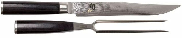 Kai Shun Classic Tranchierset - 32-lagiger Damaststahl - (Tranchiermesser + Tranchiergabel) - 2-teilig - DMS-200