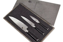 Kai Shun Classic Messerset – 32 Lagen Damaststahl – (Büromesser + Universalmesser + Kochmesser) 3-teilig – DMS-300