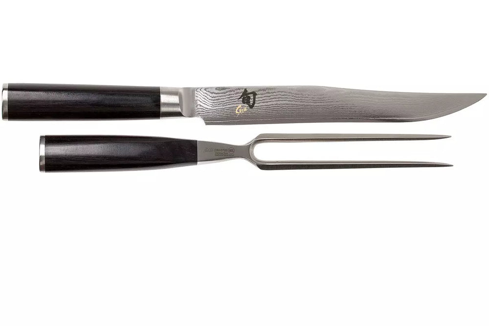 Kai Shun Classic Tranchierset - 32-lagiger Damaststahl - (Tranchiermesser + Tranchiergabel) - 2-teilig - DMS-200